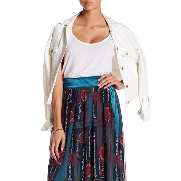 NWT: Printed Chiffon Maxi Skirt - Picture 2 of 6